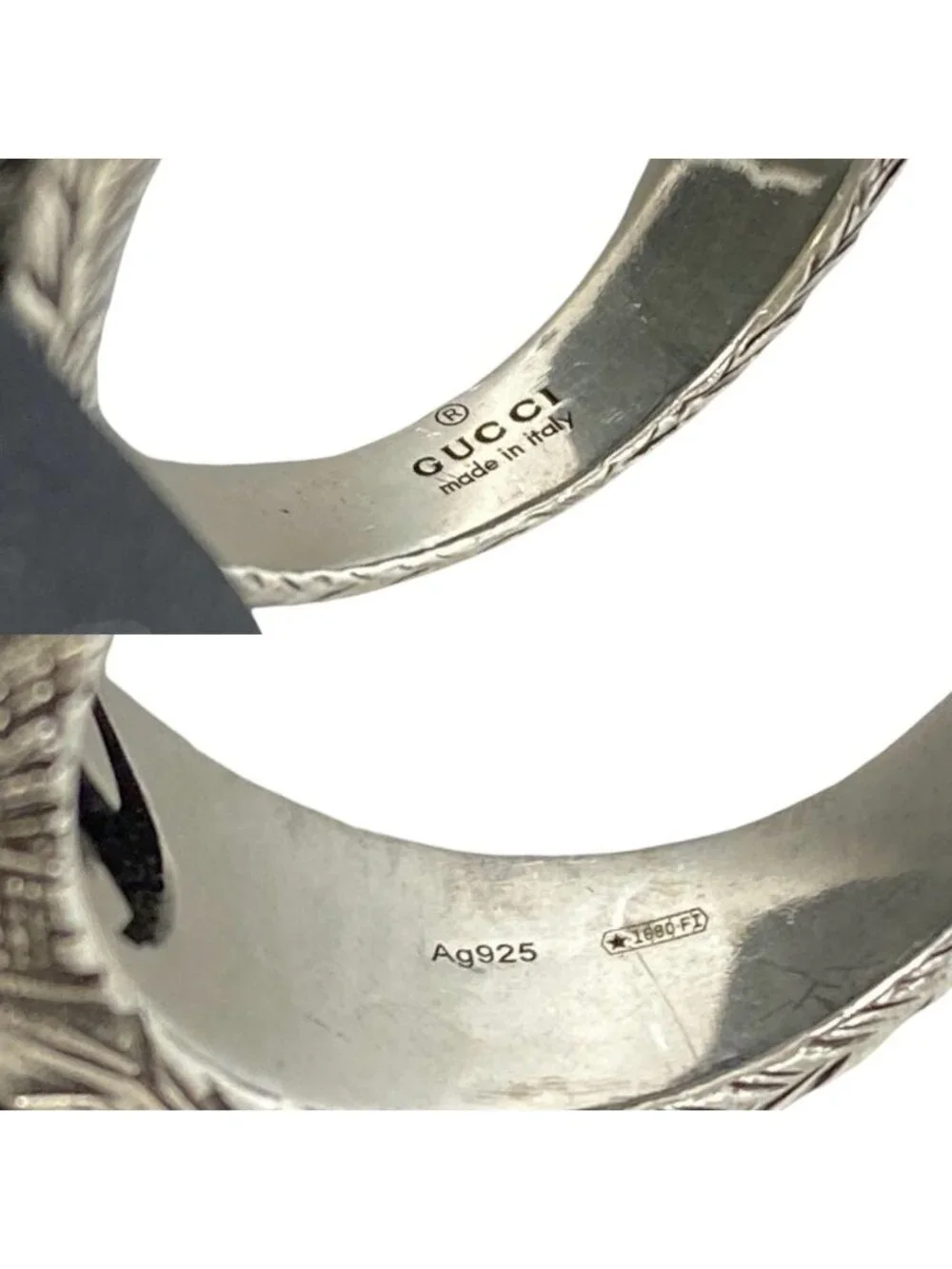Gucci Arabesque Ring 925 Sterling Silver